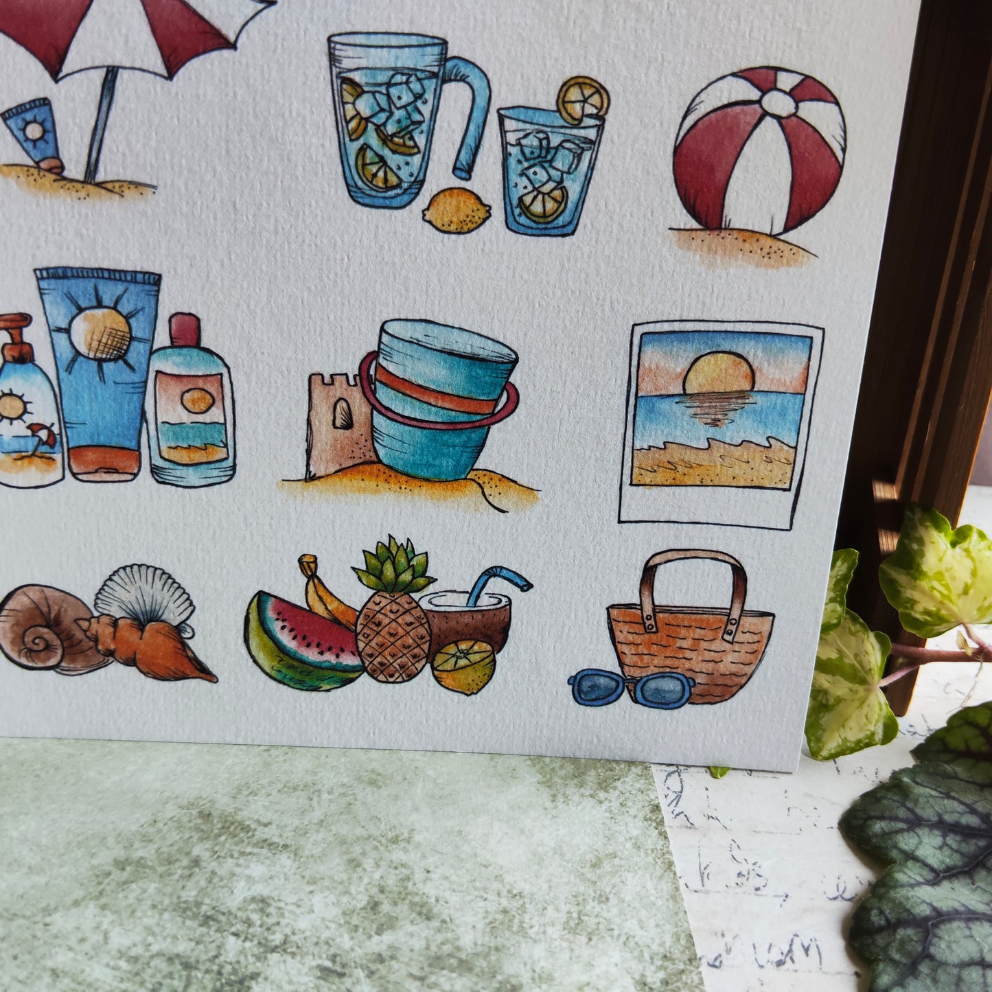 Affiche A5 Été – Plage, Sable & Jeux de Vacances