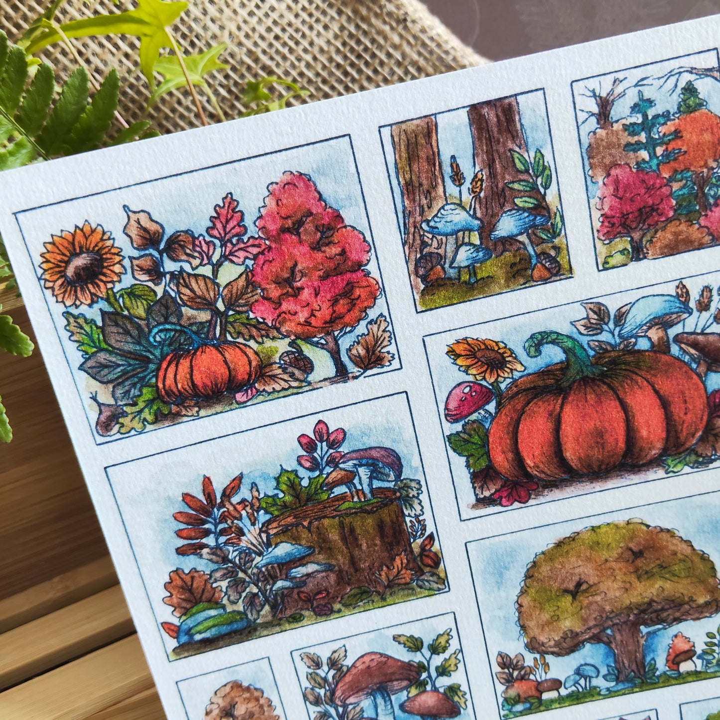 Affiche Moodboard Arbre d’Automne – Saison Cosy