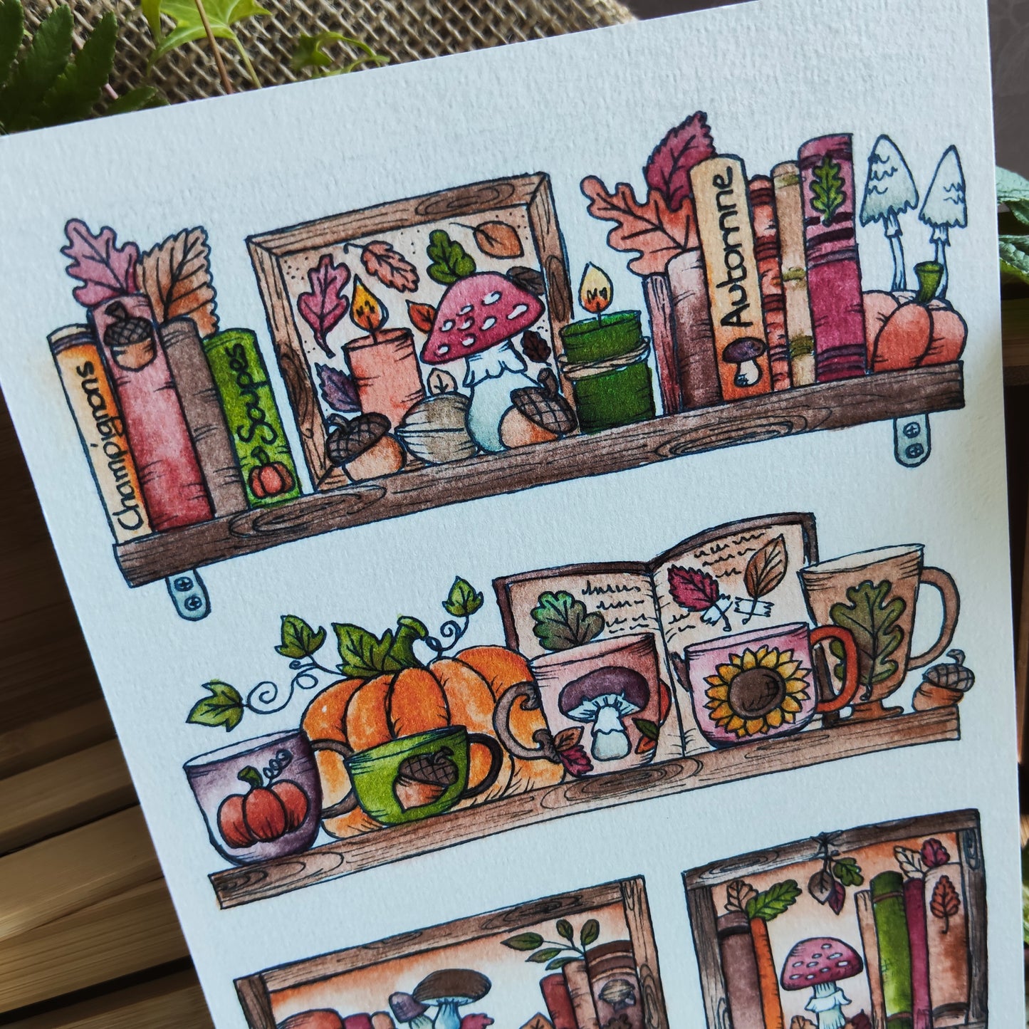 Affiche A5 Bibliothèque d’Automne – Livres & Forêt