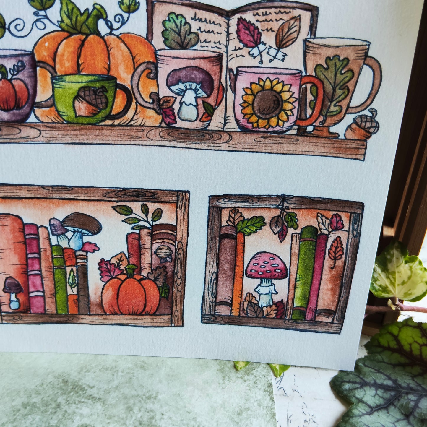 Affiche A5 Bibliothèque d’Automne – Livres & Forêt