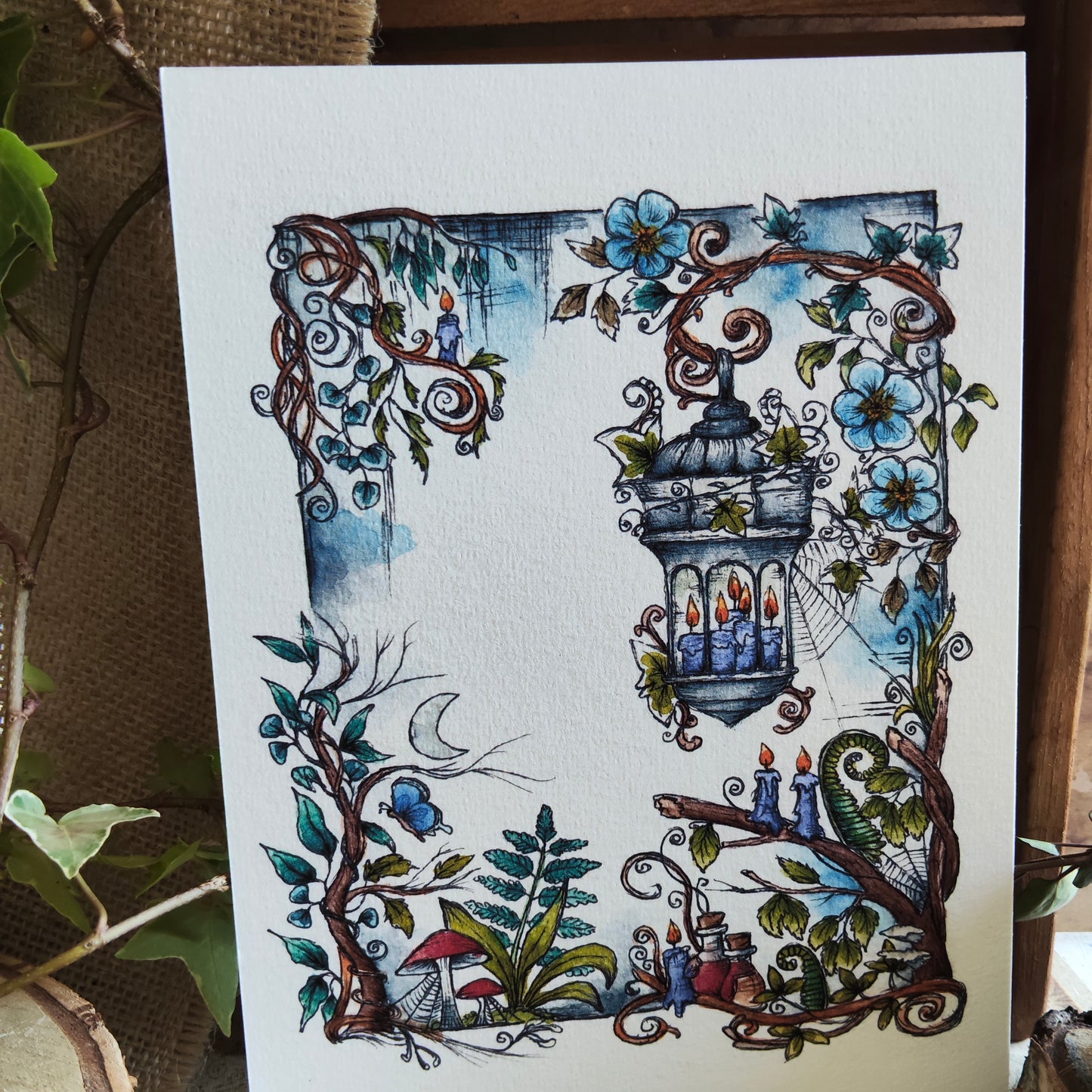 Affiche A5 – Lieux magique – Illustration féerique forêt et nature