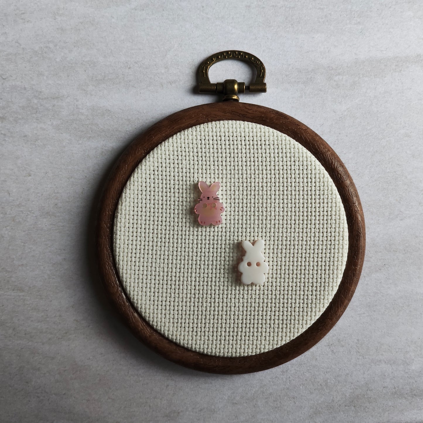 Boutons lapin couleur animal rose