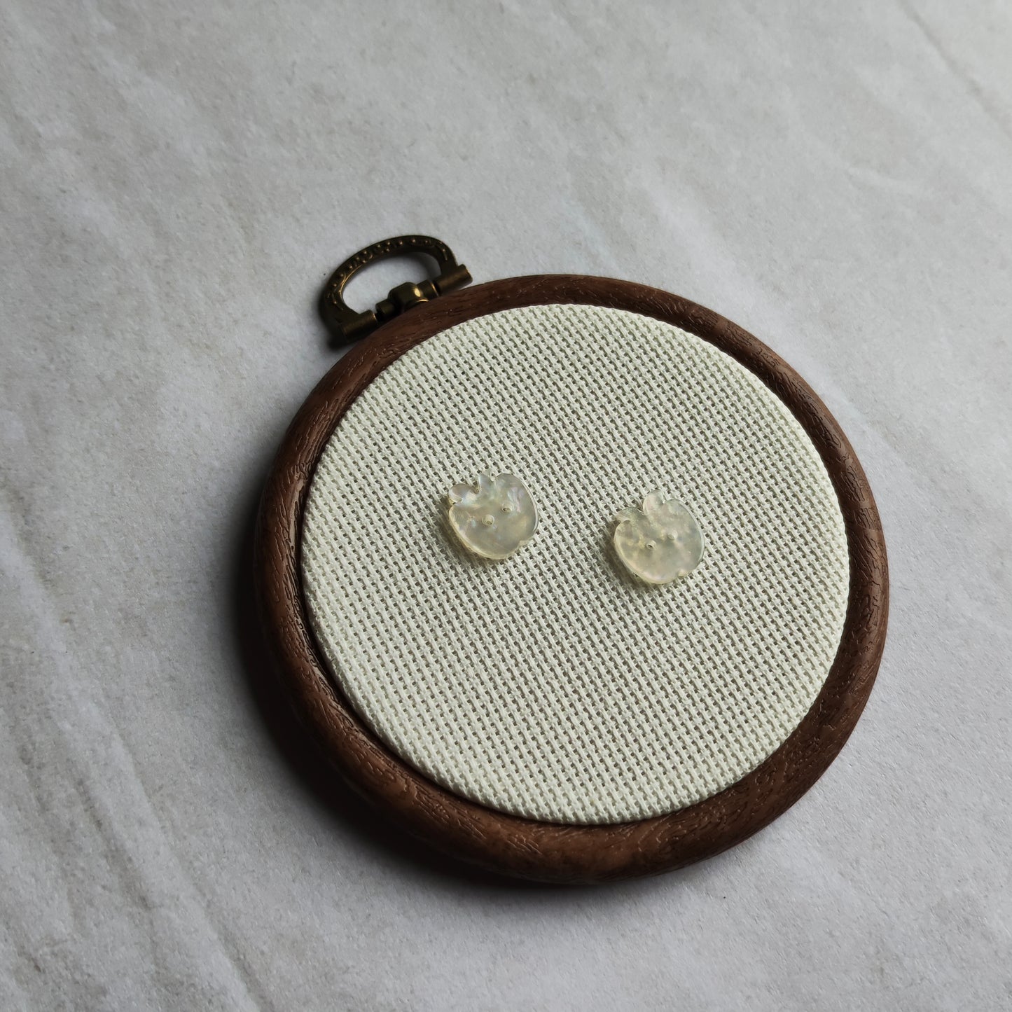 Boutons pomme blanc nacré fruit