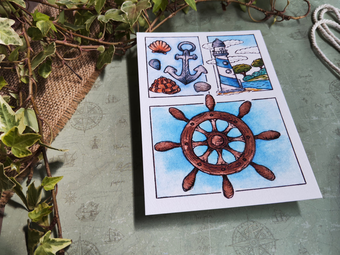 Carte Marine Phare – Barre Ancre Bateau