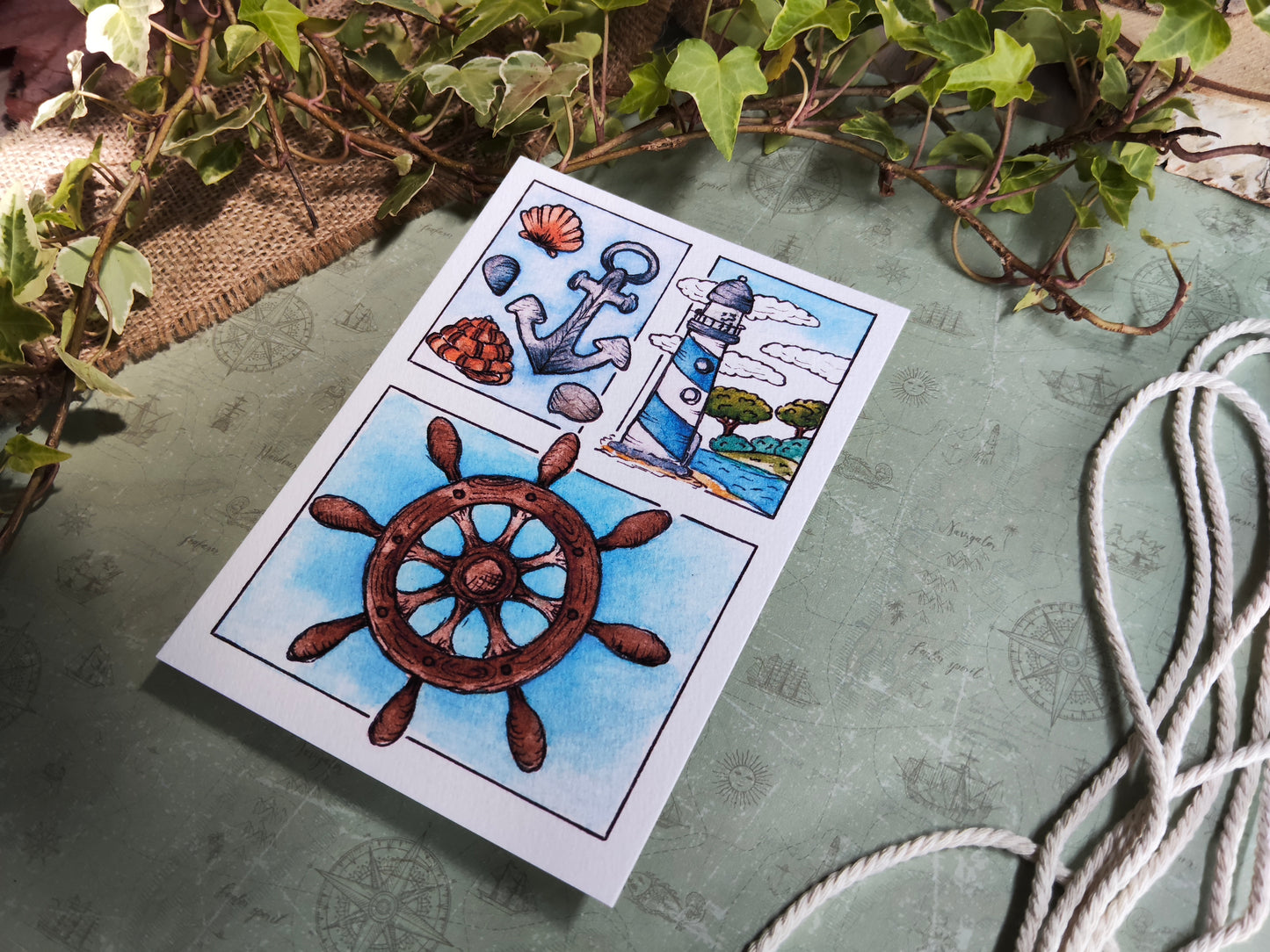Carte Marine Phare – Barre Ancre Bateau