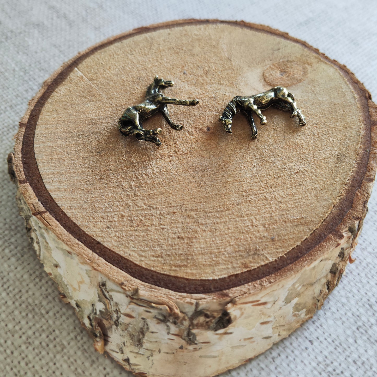 2 Chevaux Animal équidé Figurine Laiton