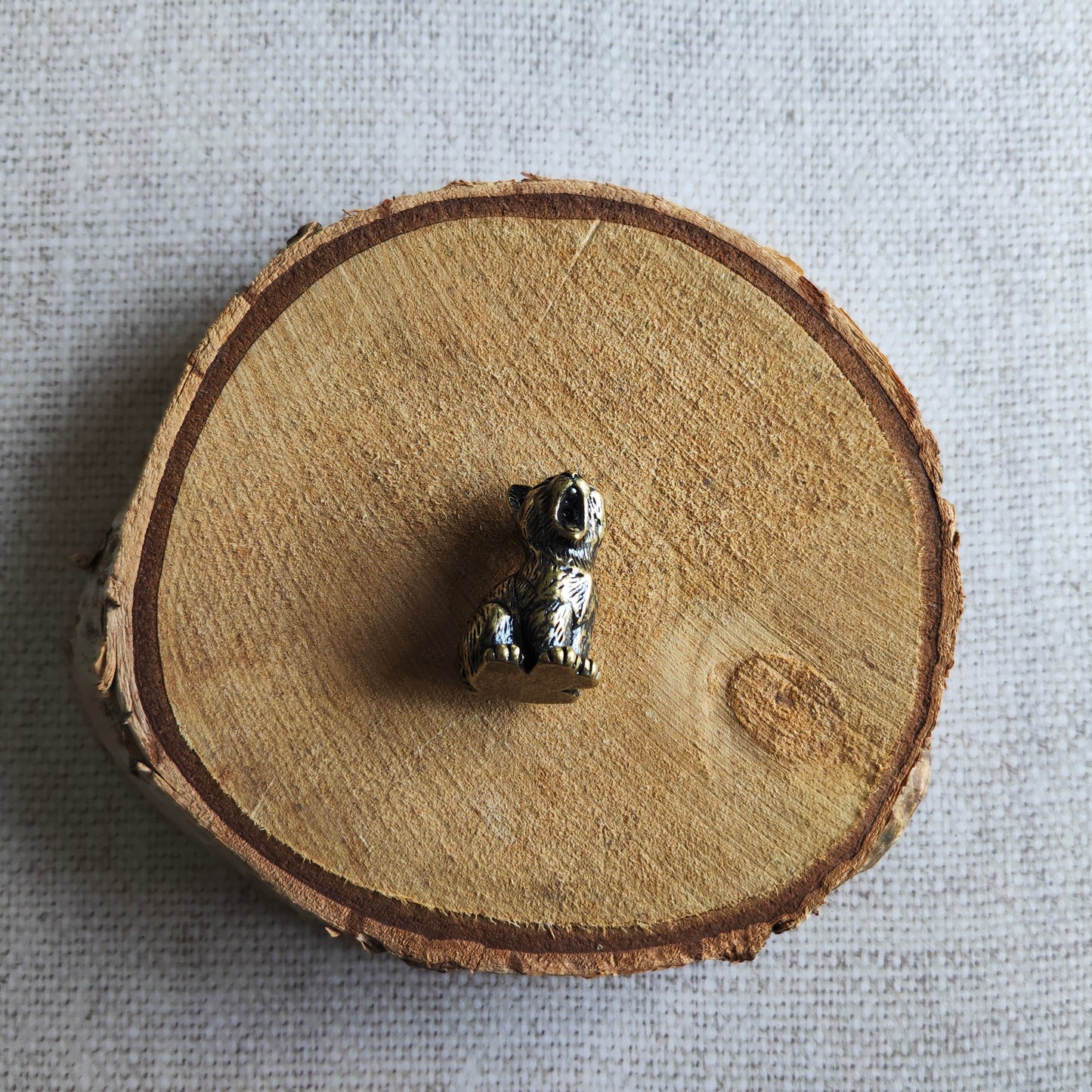 Figurine Chaton qui baille laiton animal chat