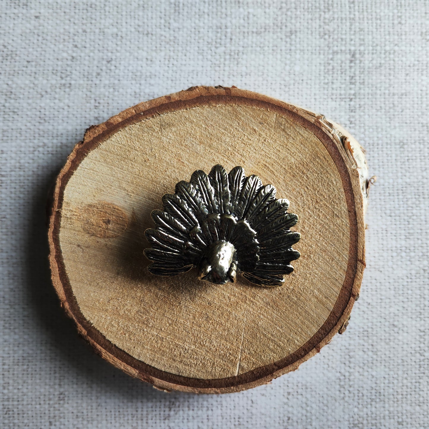 Paon oiseau figurine animal laiton