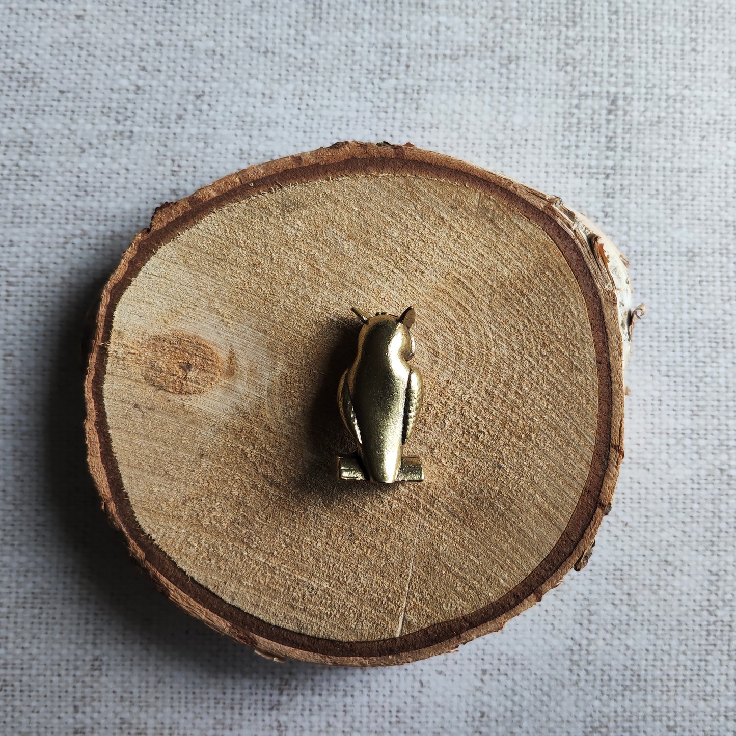 Hibou oiseau figurine rapace animal laiton