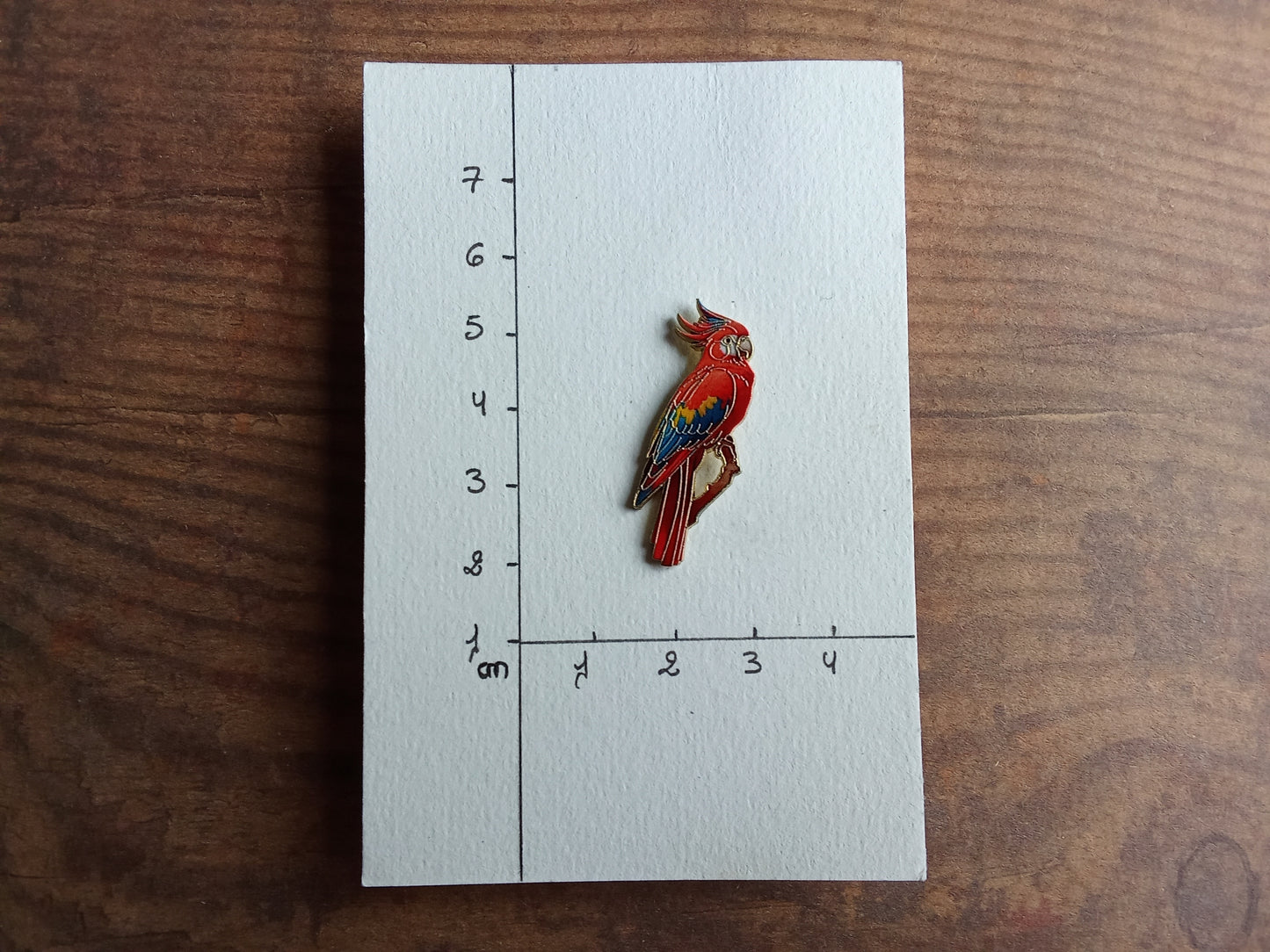 Pin's Perroquet Oiseau tropicale Animal Ara Rouge