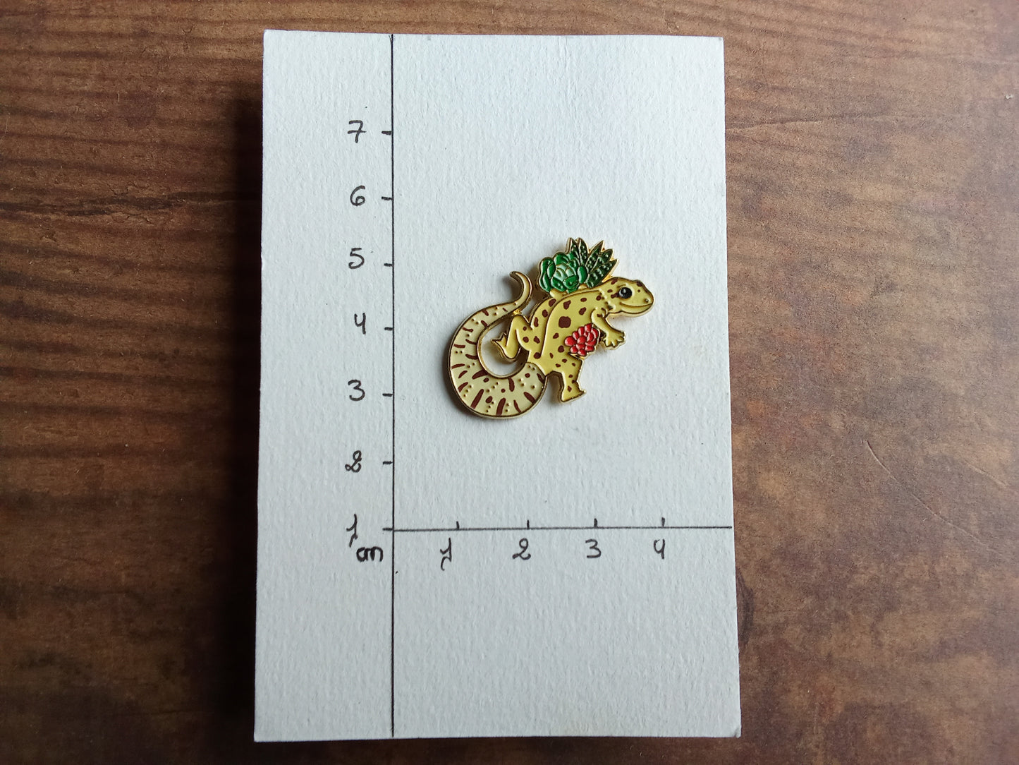 Pin's Gecko Léopard Animal Jaune