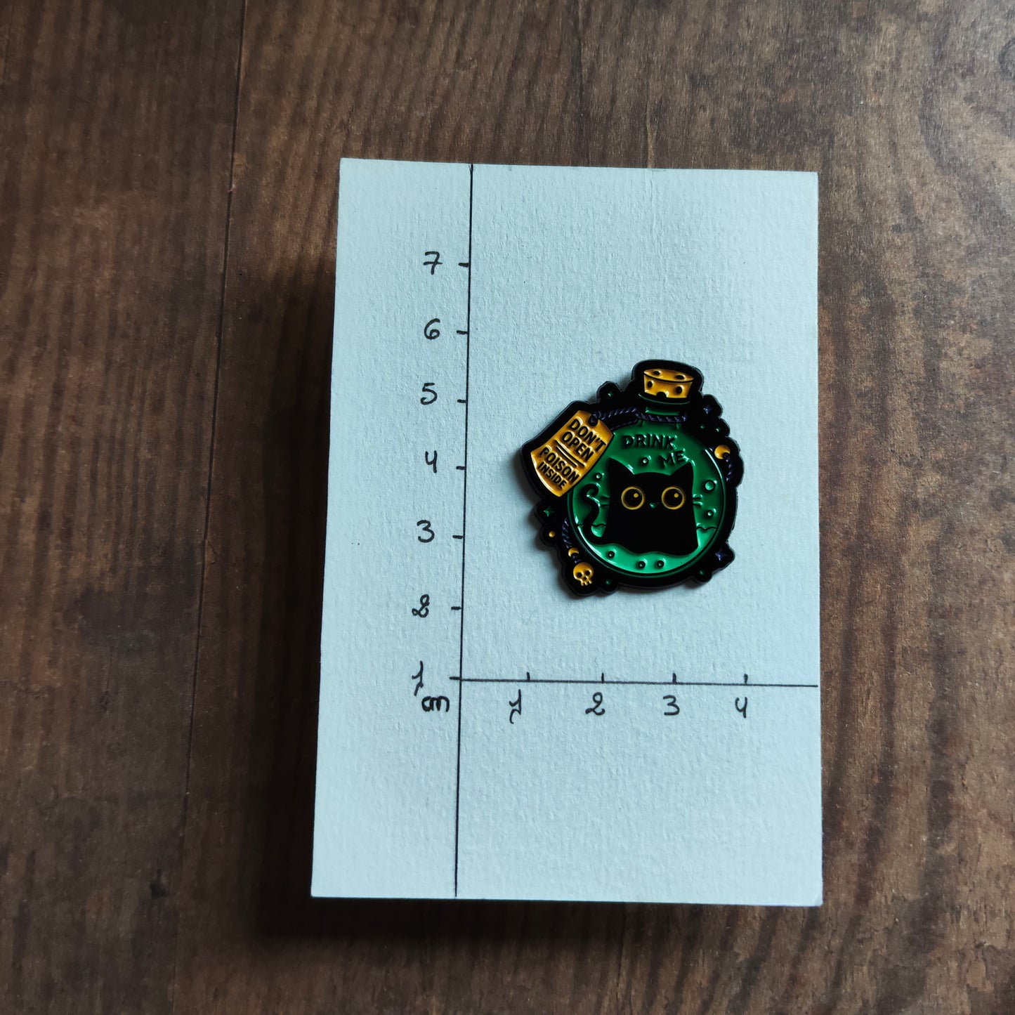 Pin's Potion Fiole Vert Chat Noir Animal