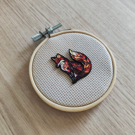 Pin's Renard Animal Nuance Orange Effet