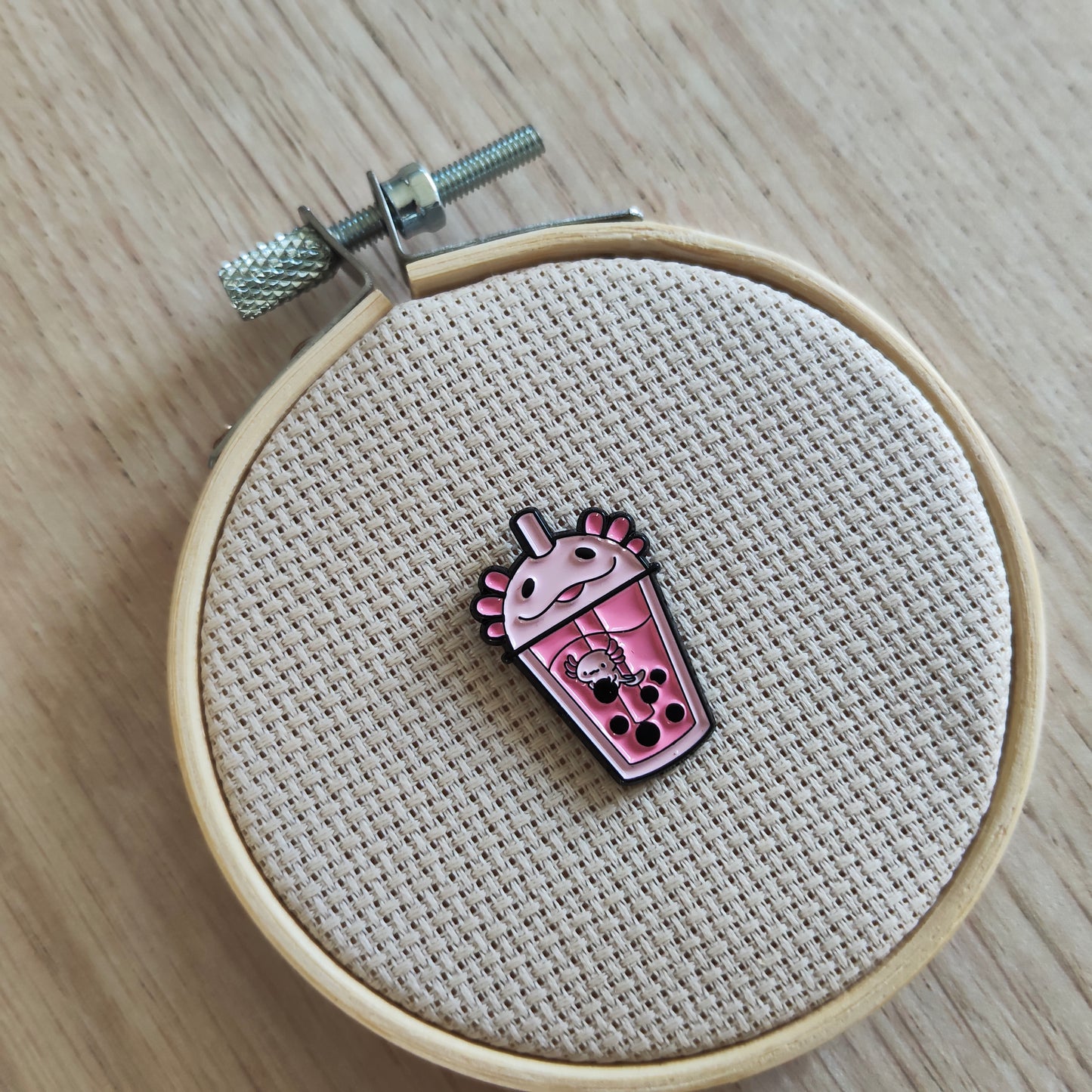 Pin's Axolotl Animal Rose Boisson Cute