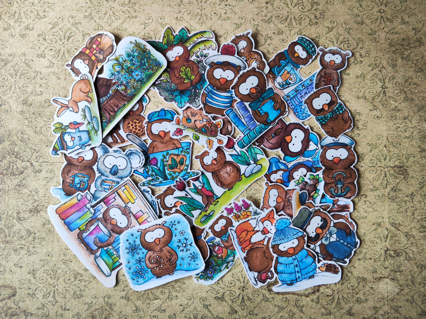 Lot de Stickers Aquarelle – Petits Hibou Mignon - Animaux