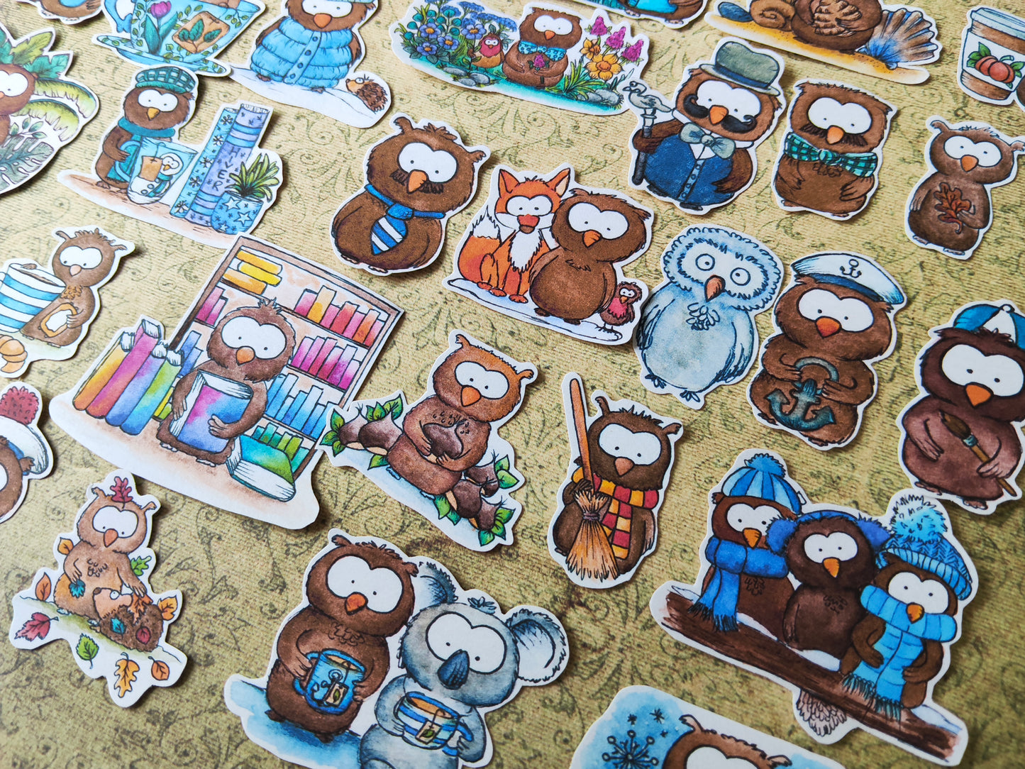 Lot de Stickers Aquarelle – Petits Hibou Mignon - Animaux