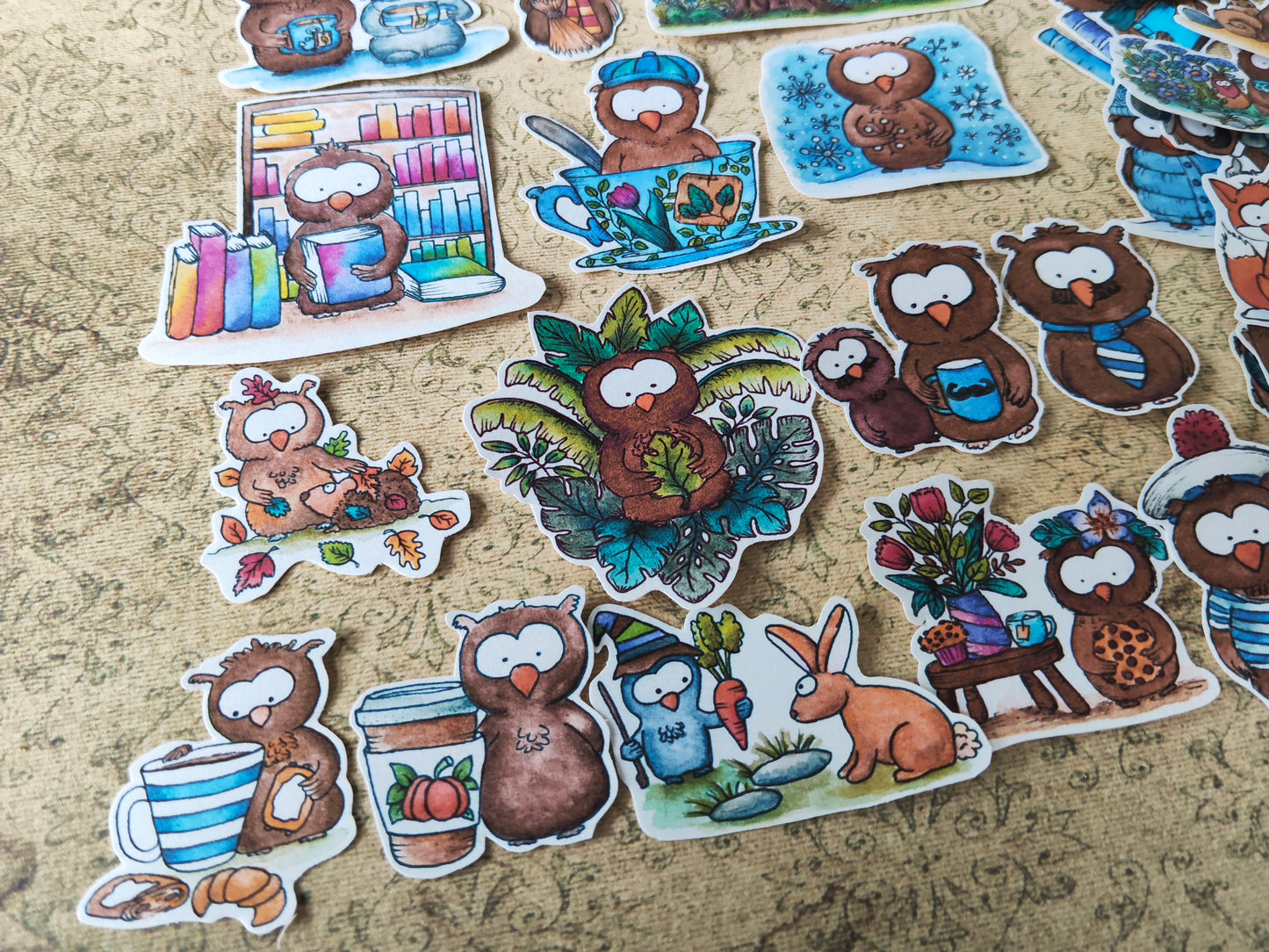 Lot de Stickers Aquarelle – Petits Hibou Mignon - Animaux