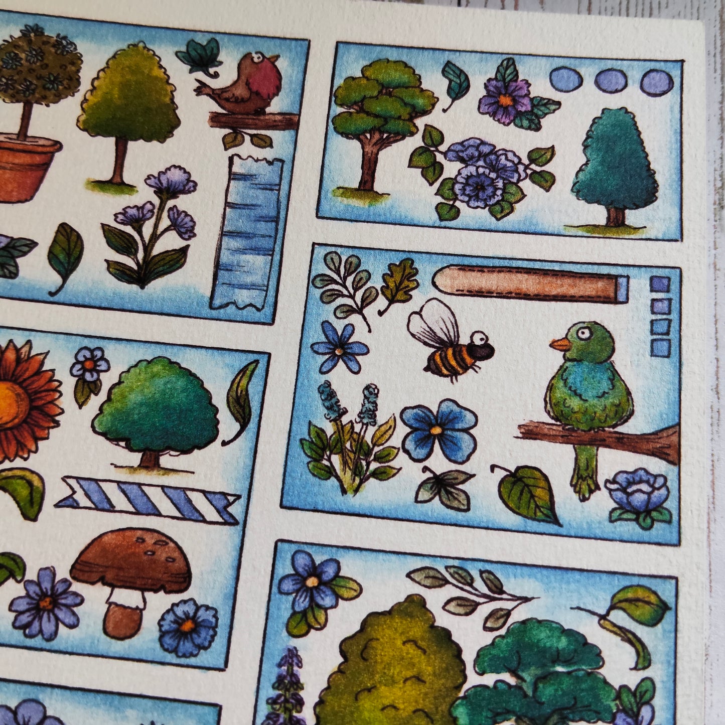 Affiche A5 – Jardin secret – Plantes magiques et petits détails fleuris