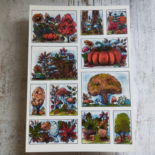 Affiche Moodboard Arbre d’Automne – Saison Cosy