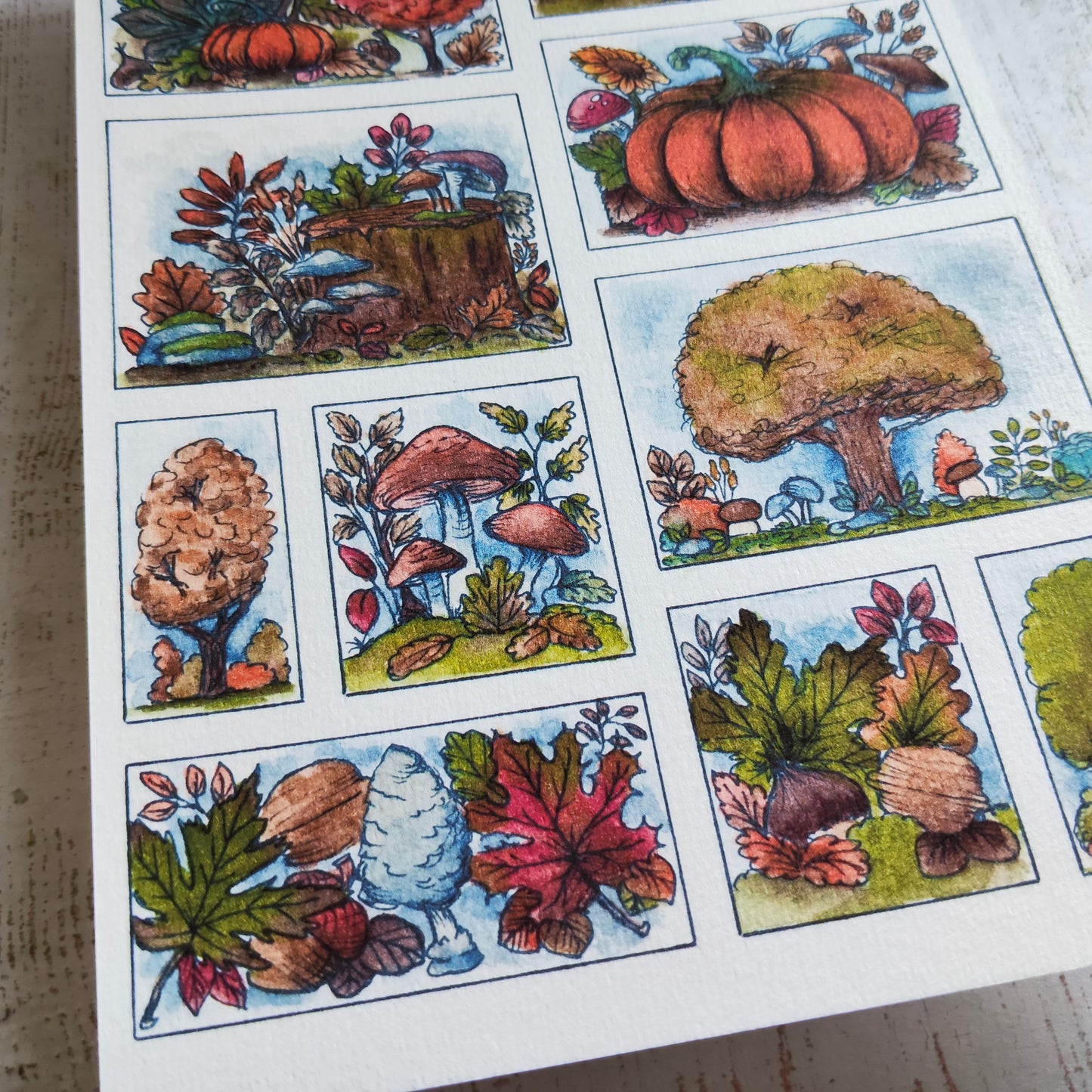 Affiche Moodboard Arbre d’Automne – Saison Cosy