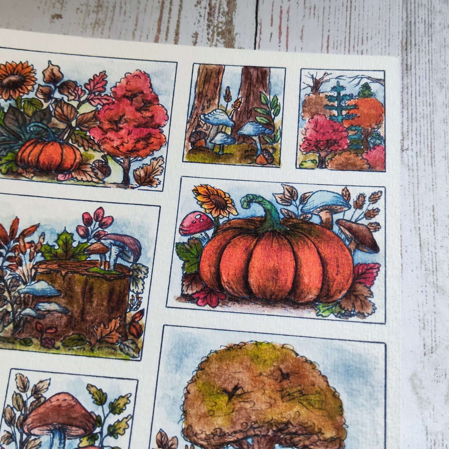 Affiche Moodboard Arbre d’Automne – Saison Cosy