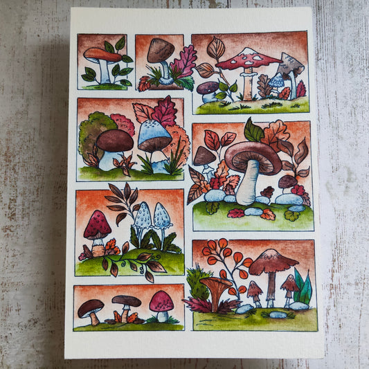 Affiche A5 Champignon Saison Automne Moodboard