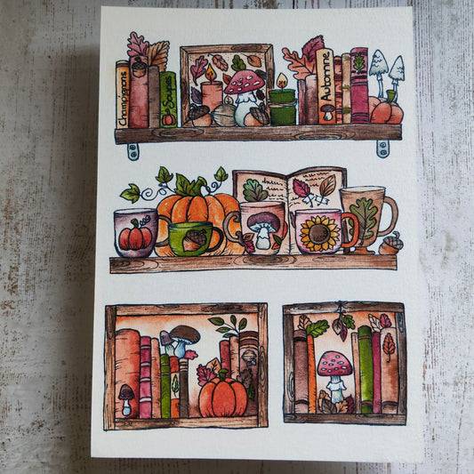 Affiche A5 Bibliothèque d’Automne – Livres & Forêt