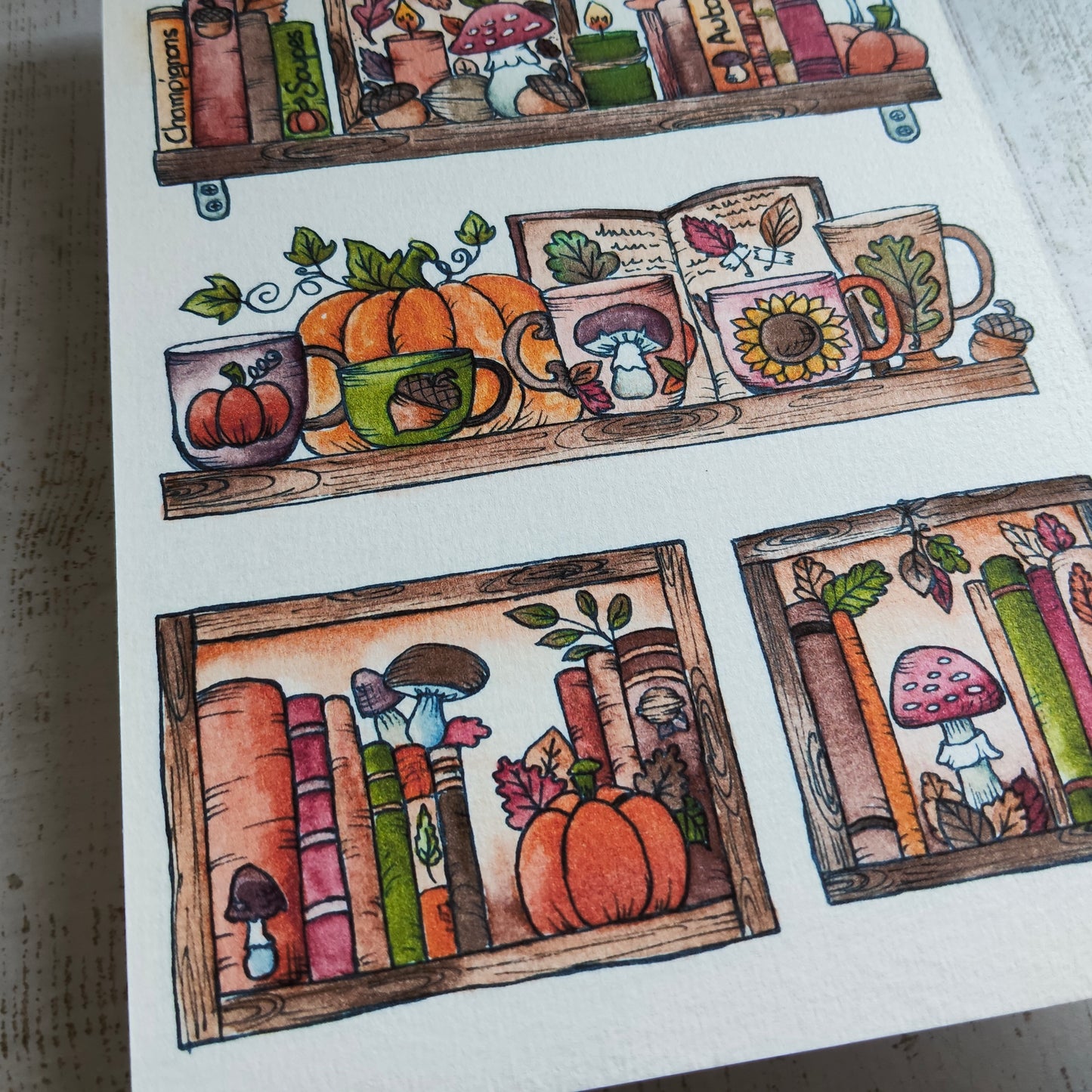 Affiche A5 Bibliothèque d’Automne – Livres & Forêt