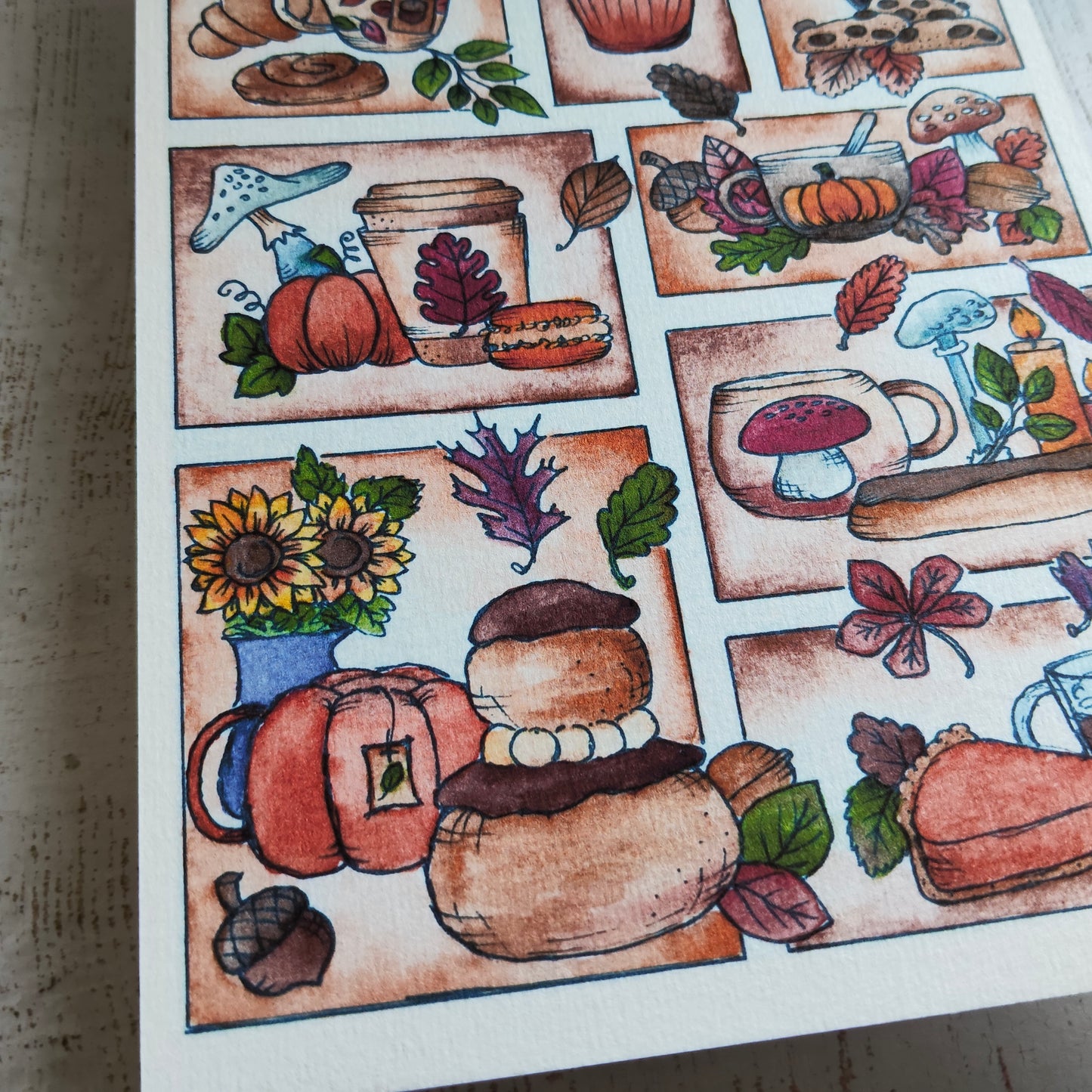 Affiche A5 Saison Automne Moodboard Gourmandise