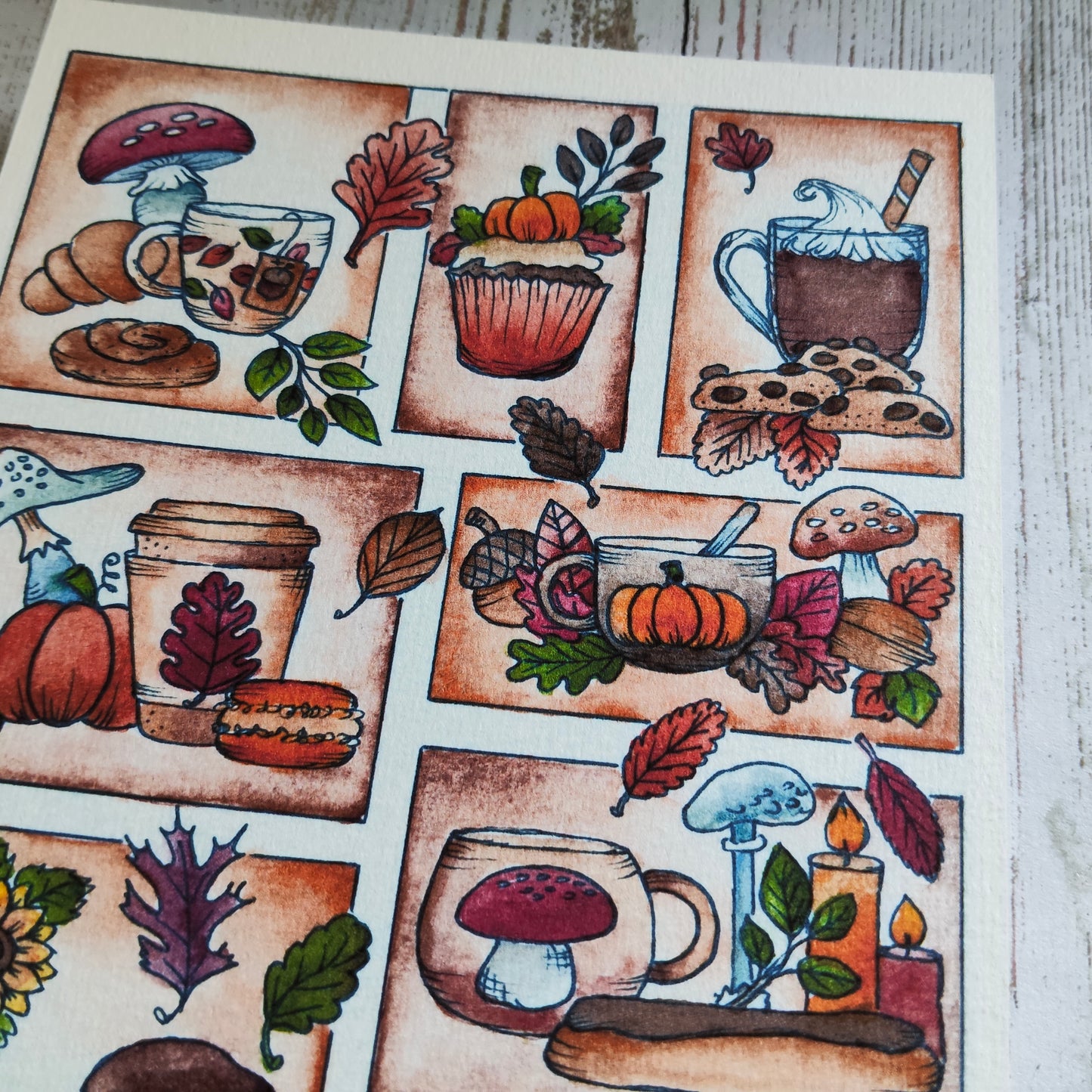 Affiche A5 Saison Automne Moodboard Gourmandise