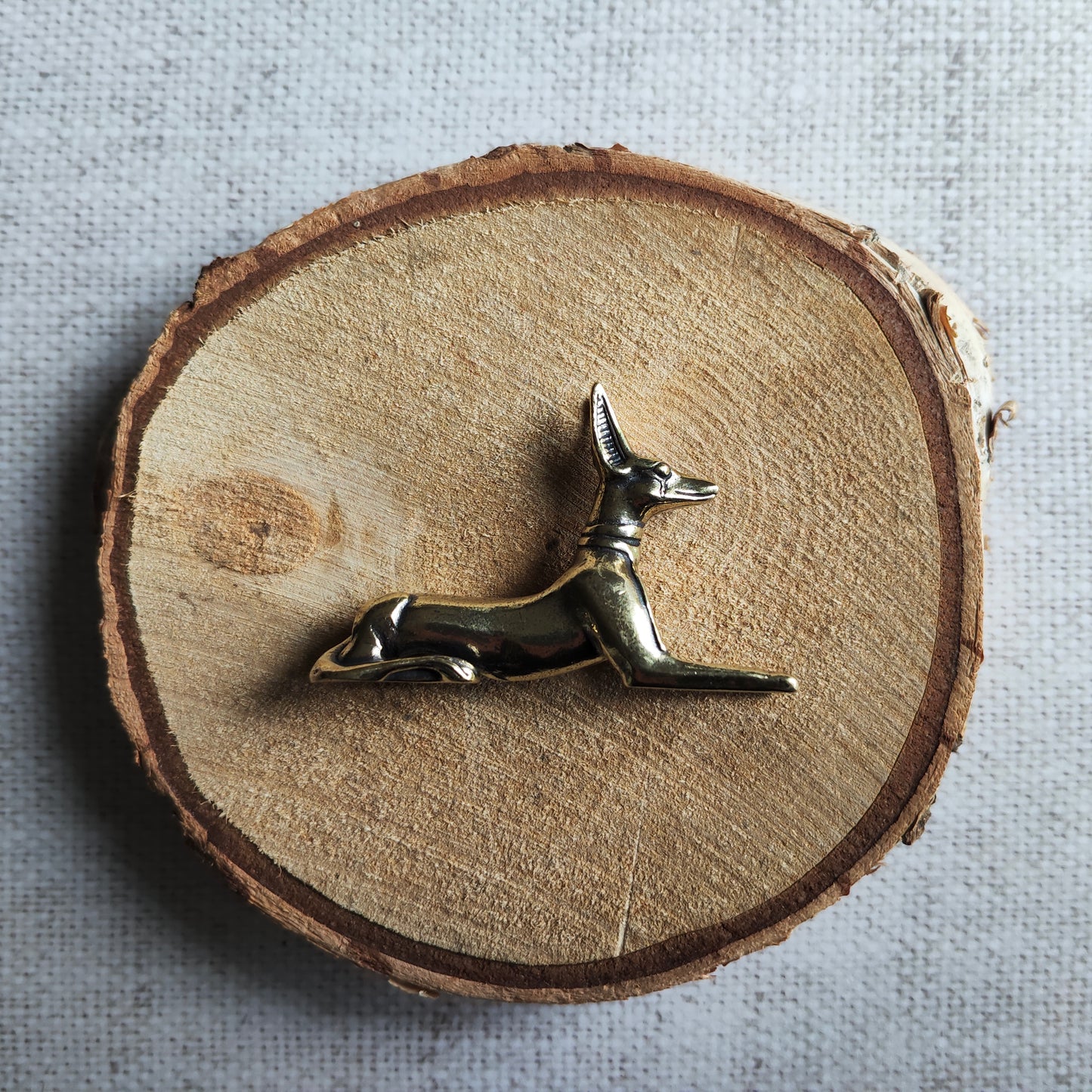 Chien figurine animal Ancienne Egypte laiton