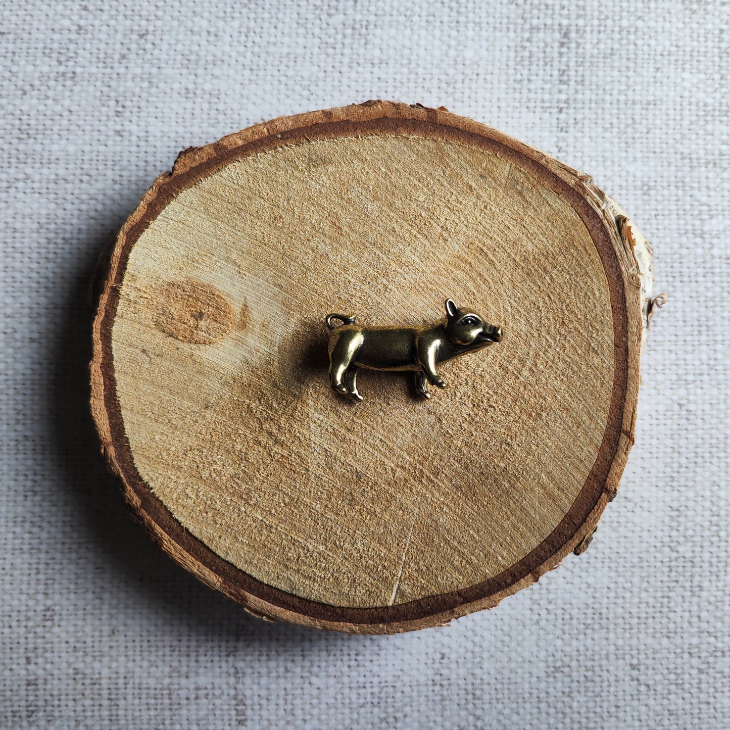 Cochon figurine animal laiton