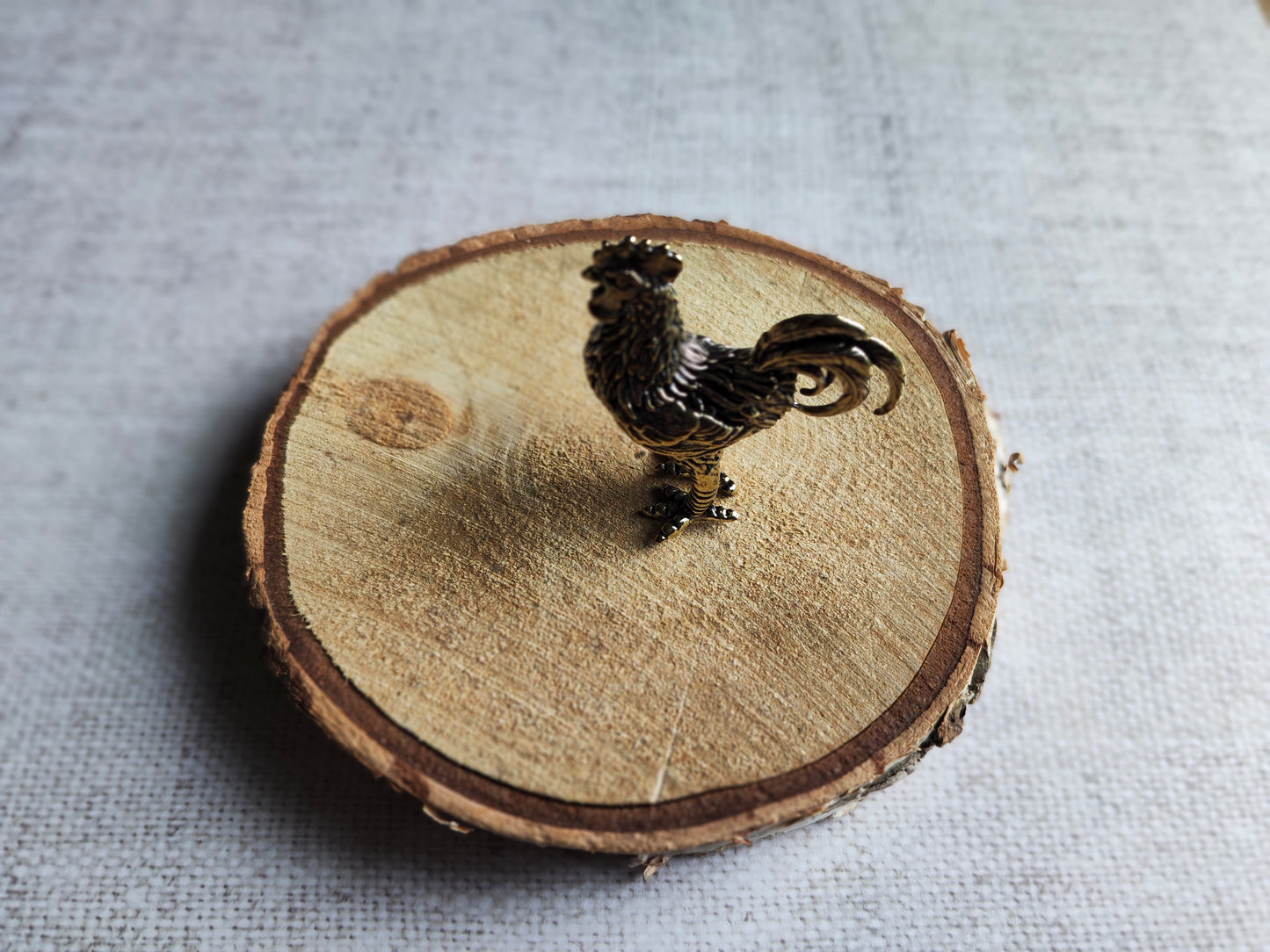 Coq animal ferme oiseau Figurine laiton