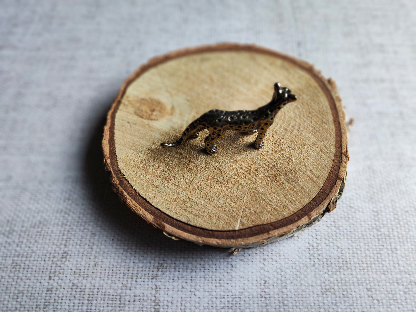 Guépard figurine animal félin Afrique laiton