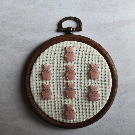 Boutons lapin couleur animal rose