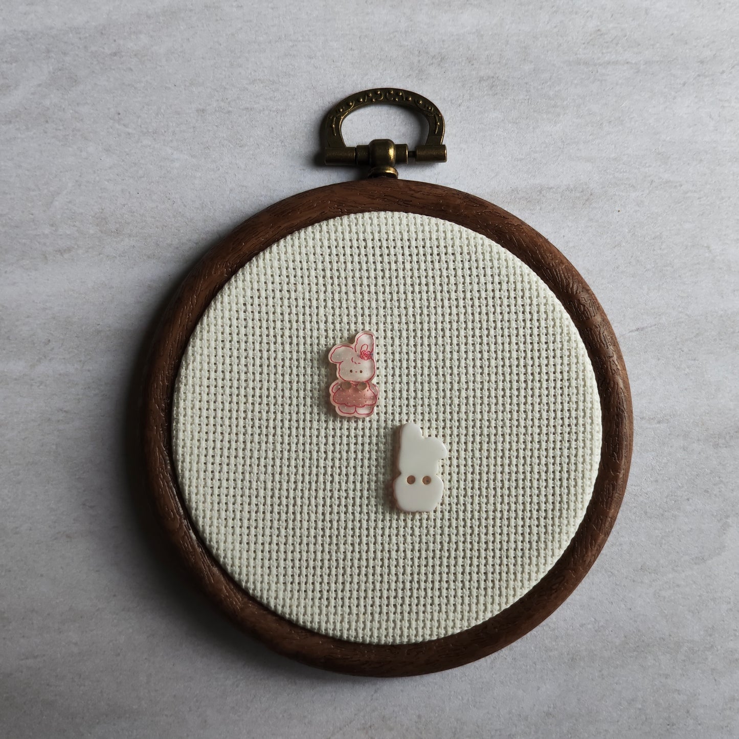 Boutons lapin fille robe rose animal mignon