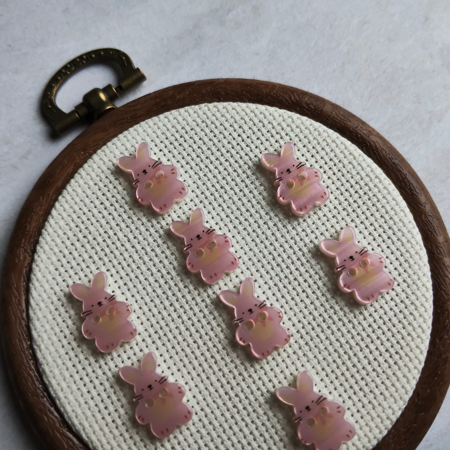 Boutons lapin couleur animal rose