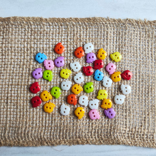Boutons petite pomme fruit multicolore