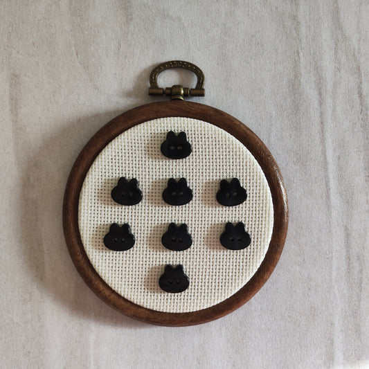 Boutons tête lapin noir Animal