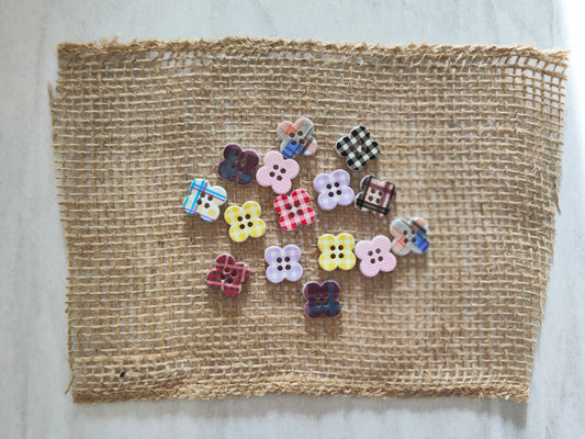 Boutons mini fleurs multicolore