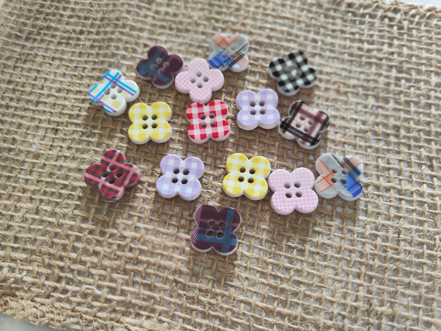 Boutons mini fleurs multicolore