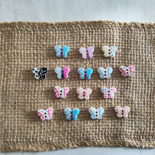 Boutons papillon blanc à motif insecte animal