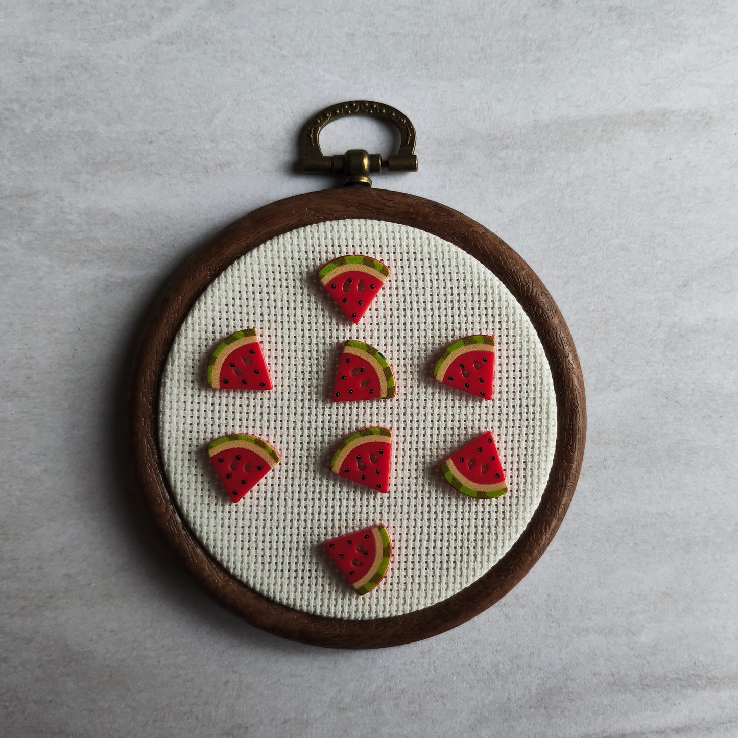 Boutons pastèque rouge fruit saison été