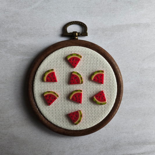 Boutons pastèque rouge fruit saison été