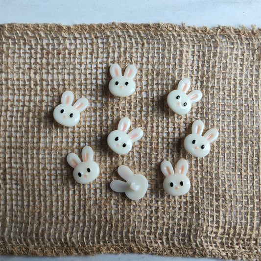 Boutons tête lapin mignon trou dos animal