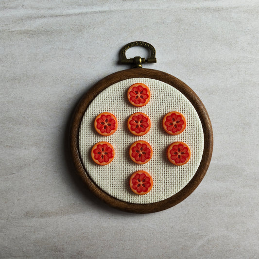Boutons fruit orange agrume rond