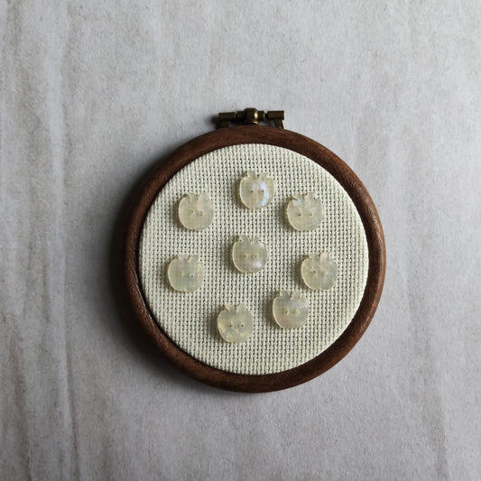 Boutons pomme blanc nacré fruit