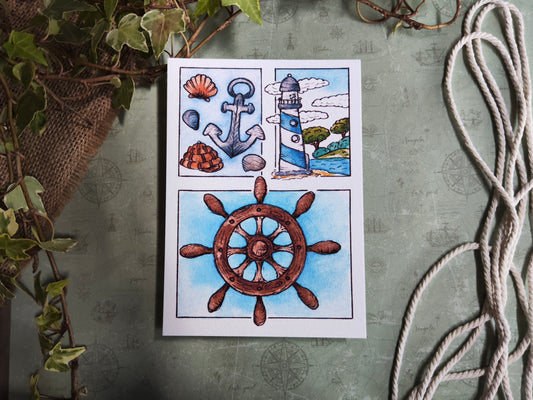 Carte Marine Phare – Barre Ancre Bateau