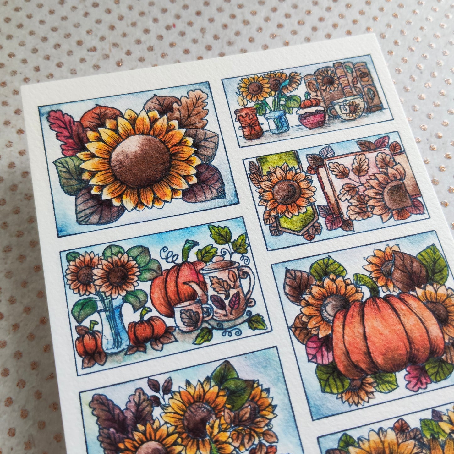 Carte Tournesol & Citrouille – Douceur Fleurie de l’Automne