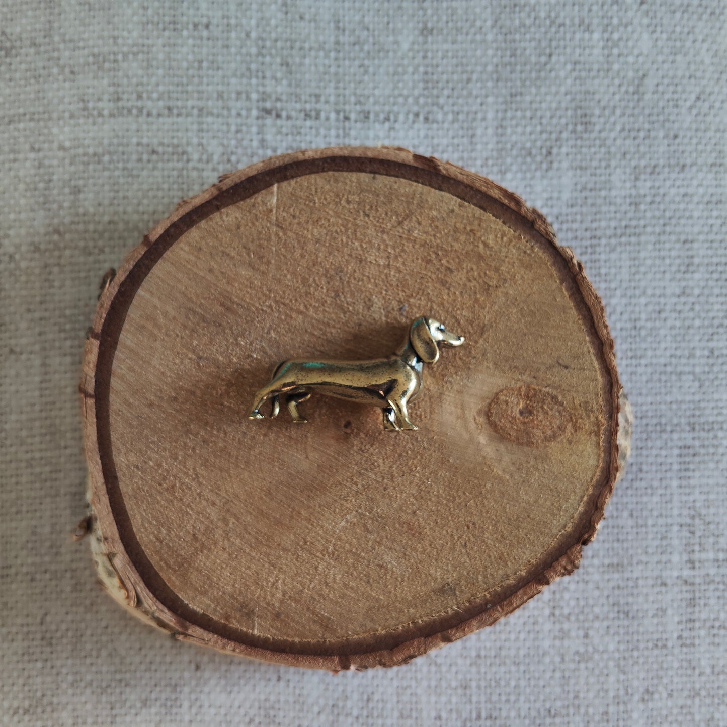 Chien teckel Animal Figurine laiton